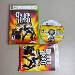 Activision Guitar Hero World Tour Xbox 360 Game CIB Complete 2008 Rock Rhythm